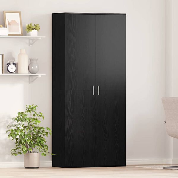 vidaXL Wysoka szafa Czarny dąb 80 x 35 x 180 cm