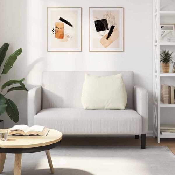 vidaXL Poduszka na plecy Kremowy 60 x 20 x 50 cm Tkanina sztruksowa