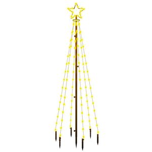 vidaXL Choinka z kołkiem gruntowym, 108 ciepłych białych LED, 180 cm