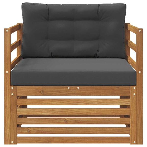 vidaXL Zestaw sof na zewnątrz Lite drewno akacjowe i poliester