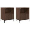 vidaXL Szafka Nocna z szufladą 2 pcs Brązowy dąb 49 x 36 x 61 cm