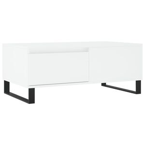 vidaXL Stolik kawowy, biały 90x50x36,5 cm, materiał drewnopochodny