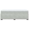 vidaXL Ł&oacute;żko kontynentalne z materacem, jasnoszare, aksamit, 90x190 cm