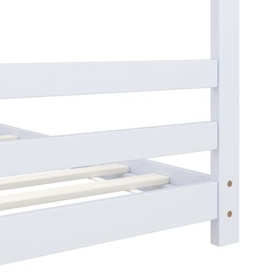 vidaXL Rama łóżka dziecięcego, biała, lite drewno sosnowe, 80 x 160 cm