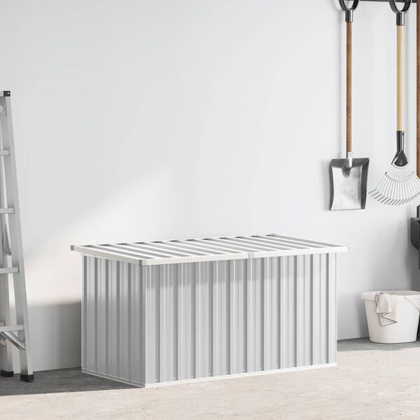 vidaXL Skrzynia ogrodowa do przechowywania, szara, 129x67x65 cm