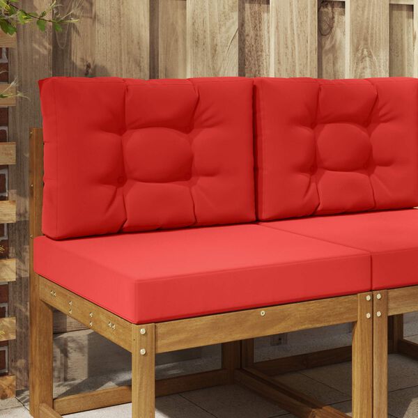 vidaXL Poduszka do sofy na zewnątrz 2 pcs Czerwony Poliester