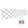 vidaXL Płot kratka z wierzby, 5 szt., 180 x 60 cm