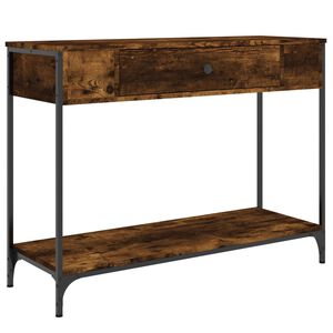 vidaXL Stolik konsolowy, przydymiony dąb, 100x34,5x75 cm