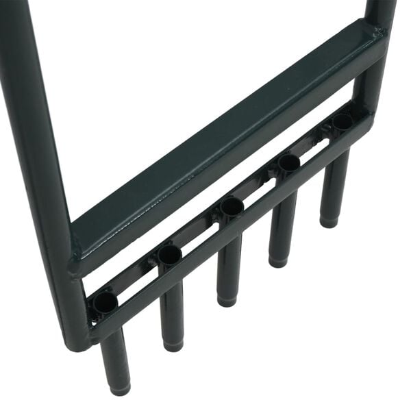 vidaXL Aerator do trawnika, z 5 pustymi zębami, zielony, malowana stal