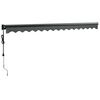 vidaXL Zwijana markiza, automatyczna, antracytowa, 4,5x3 m