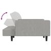 vidaXL 2-osobowa sofa rozkładana, jasnoszara, obita mikrofibrą