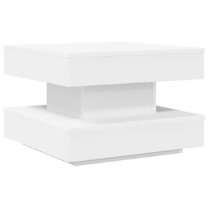 vidaXL Stolik kawowy obrotowy 360 stopni, biały, 50x50x34,5 cm