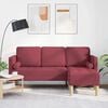 vidaXL Zestaw Sof z poduszką Czerwone wino 173 x 131 x 67 cm Poliester