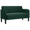 vidaXL Sofa dwuosobowa Ciemnozielona 109 cm Aksamit