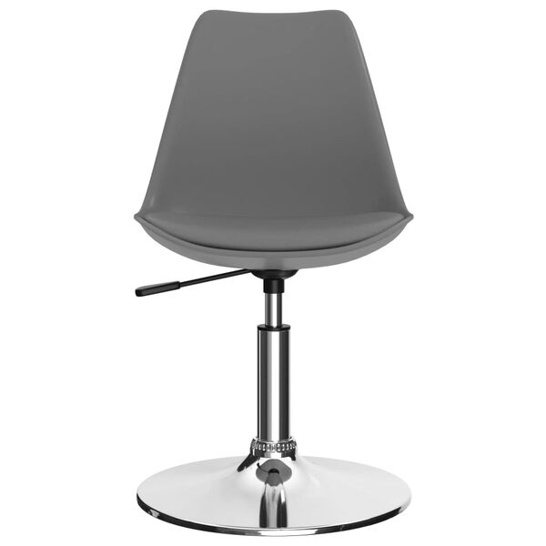 vidaXL Krzesła jadalniane 2 szt., obrotowe, jasnoszare, sztuczna sk&oacute;ra