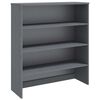 vidaXL Nadstawka HAMAR, ciemnoszara, 90x30x100 cm, lite drewno sosnowe
