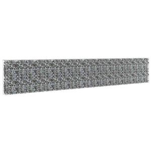 vidaXL Ściana gabionowa z pokrywami, galwanizowana stal, 600x30x100 cm
