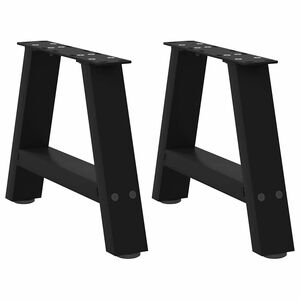vidaXL Nogi do stolika kawowego w kształcie litery A 2 szt. Czarne 30x(30-31) cm Stal