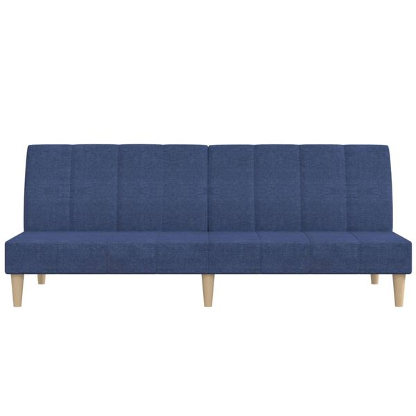 vidaXL 2-osobowa kanapa, niebieska, tapicerowana tkaniną