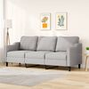 vidaXL Sofa 3-osobowa, jasnoszara, 210 cm, tapicerowana tkaniną