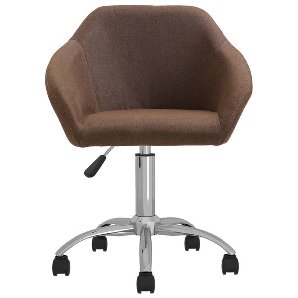 vidaXL Obrotowe krzesła stołowe, 4 szt., brązowe, obite tkaniną