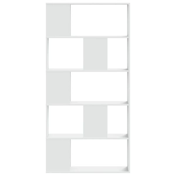vidaXL 5-poziomowy regał, biały, 80,5x23,5x162,5 cm