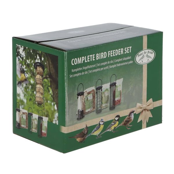 Esschert Design Zestaw karmnik&oacute;w z karmą, 3 szt.