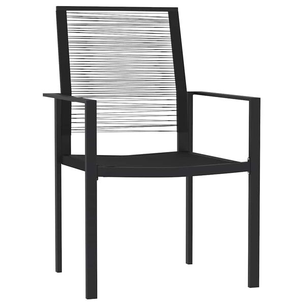 vidaXL 3-częściowy zestaw mebli ogrodowych, czarny