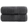 vidaXL Ręczniki toaletowe Premium, SOLUND 2 szt. Antracyt 30x30cm 600 g/m&sup2;