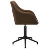 vidaXL Obrotowe krzesło stołowe, brązowe, obite tkaniną