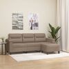 vidaXL 3-osobowa sofa z podn&oacute;żkiem, cappuccino, 180 cm, sztuczna sk&oacute;ra