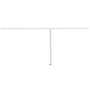 vidaXL Zestaw słupk&oacute;w do markizy, biały, 600x245 cm, żelazo