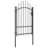 vidaXL Brama ogrodowa Woerden, stal, 1x1,7 m, czarna