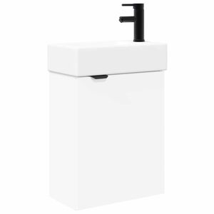 vidaXL Jednostka toaletowa z kranem Biały 45,5 x 22,5 x 84 cm