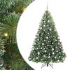 vidaXL Sztuczna choinka z 300 diodami LED Zielony 180 cm PE i PVC