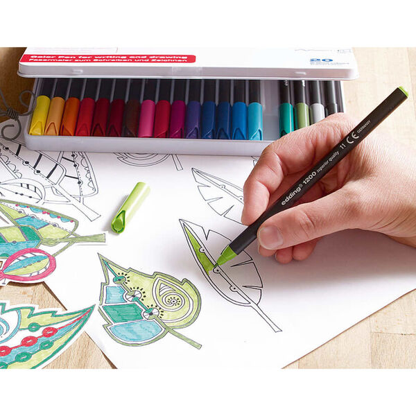 edding Pisaki z cienką końc&oacute;wką, 14 szt., kolorowe, 1200