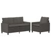 vidaXL Zestaw Sof 2 pcs ciemnoszary tkanina