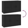 vidaXL Szafka, czarna, 100x33x59,5 cm, materiał drewnopochodny