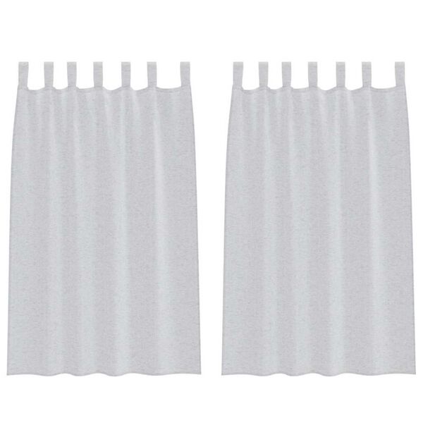 vidaXL Firany Voile 2 pcs Jasnoszary 175 x 140 cm Poliester