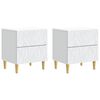 vidaXL Stolik nocny 2 pcs Biały 43 x 34,5 x 48 cm Drewno inżynieryjne