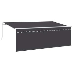 vidaXL Markiza wysuwana Antracyt 400 x 200 cm Poliester i aluminium