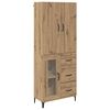 vidaXL Highboard Dąb rzemieślniczy 69,5 x 34 x 180 cm