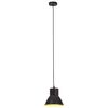 vidaXL Lampa wisząca, 25 W, czarna, okrągła, 17 cm, E27