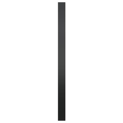 vidaXL Lustro ścienne, czarne, 50 cm