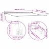 vidaXL Rama markizy Ze LED Lights Biały 400 &times; 350 cm Aluminium