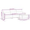 vidaXL 3-osobowa sofa z podn&oacute;żkiem, ciemnoszara, 210 cm, tkaniną