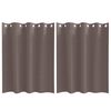 vidaXL Firany blackout z k&oacute;łkami 2 szt. Ciemny brąz 140 x 140 cm