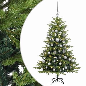 vidaXL Sztuczna choinka z bombką 120 cm 150 LED Ciepła biel