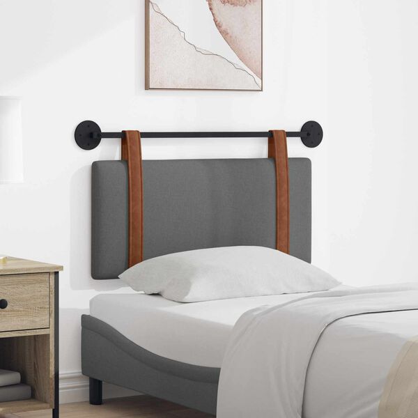 vidaXL Wisząca Głowa Gładki Ciemnoszary 90 x 55 x 5 cm Antyczny PU