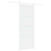 vidaXL Drzwi przesuwne 83 x 211 cm Drewno inżynieryjne Biały